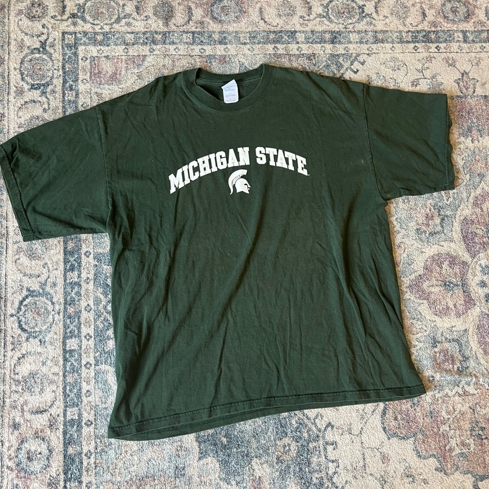 Gildan Dark Green Michigan State Men's T-Shirt
